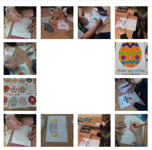 🎨Кодирање со бои – Велигденска симетрија